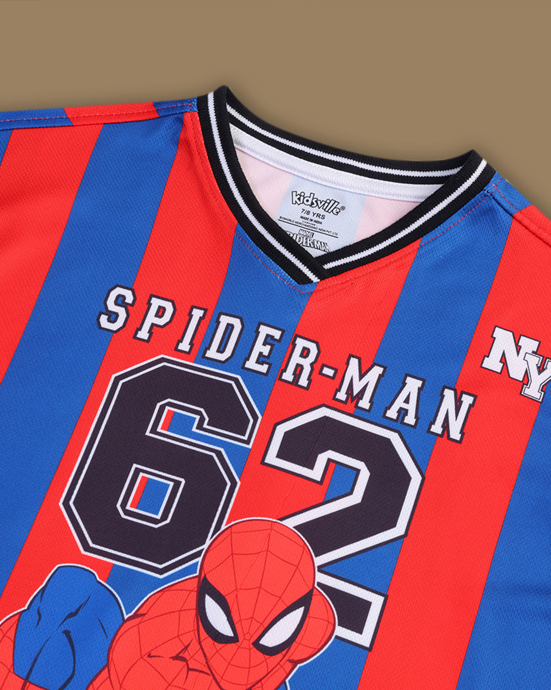 Spider-Man Printed  Oversized Tshirt For Boys