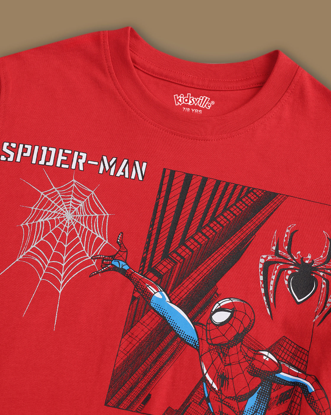 Spider-Man Printed Regular Fit Tshirt For Boys