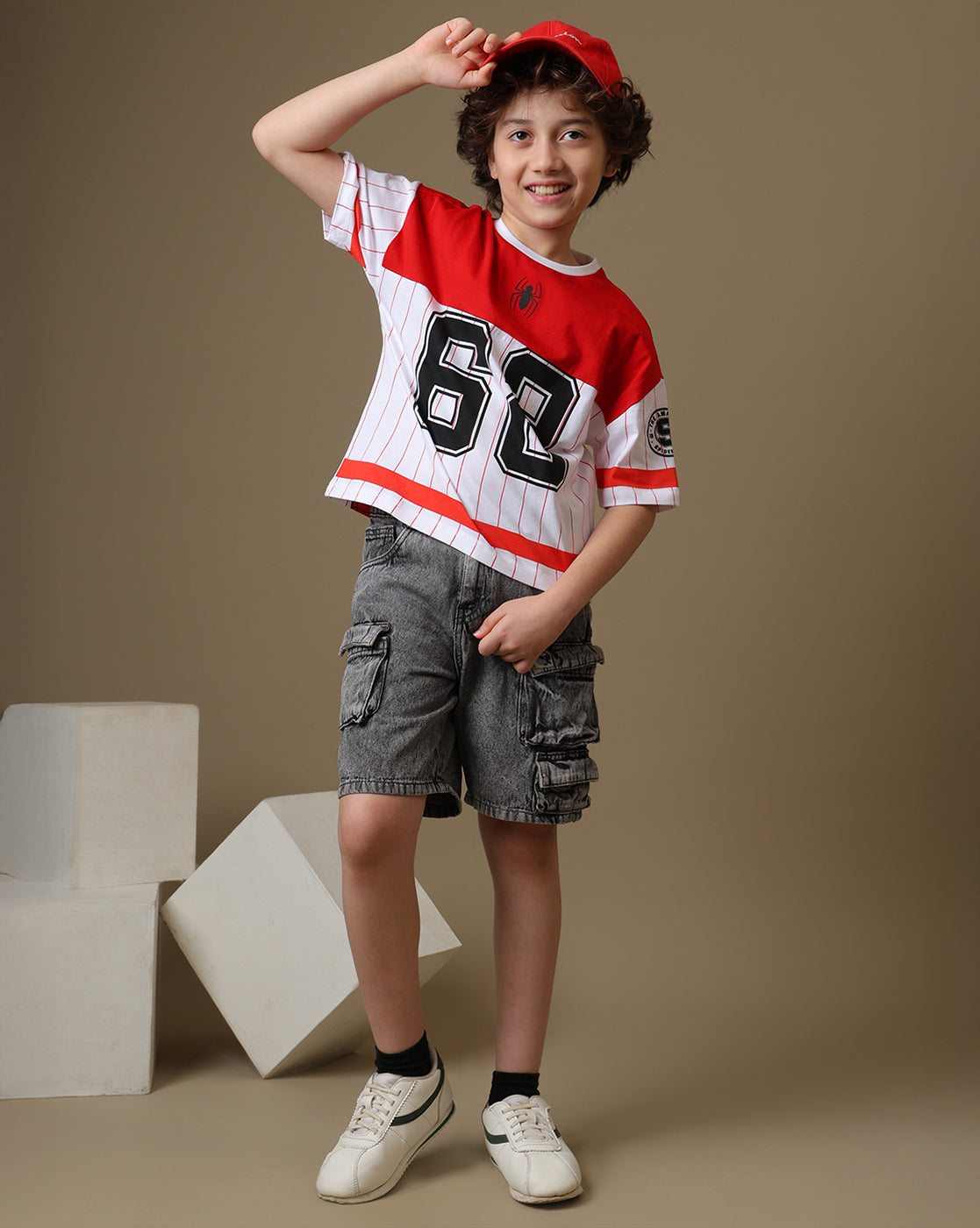 Spiderman Printed Oversized Tshirt For Boys