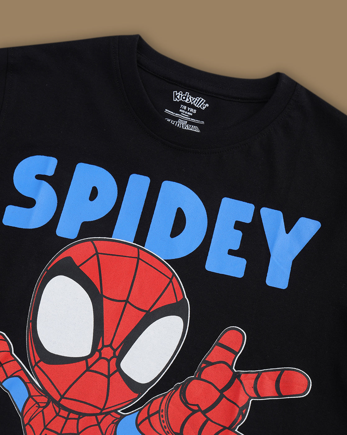 Spiderman Printed Regular Fit Tshirt For Boys