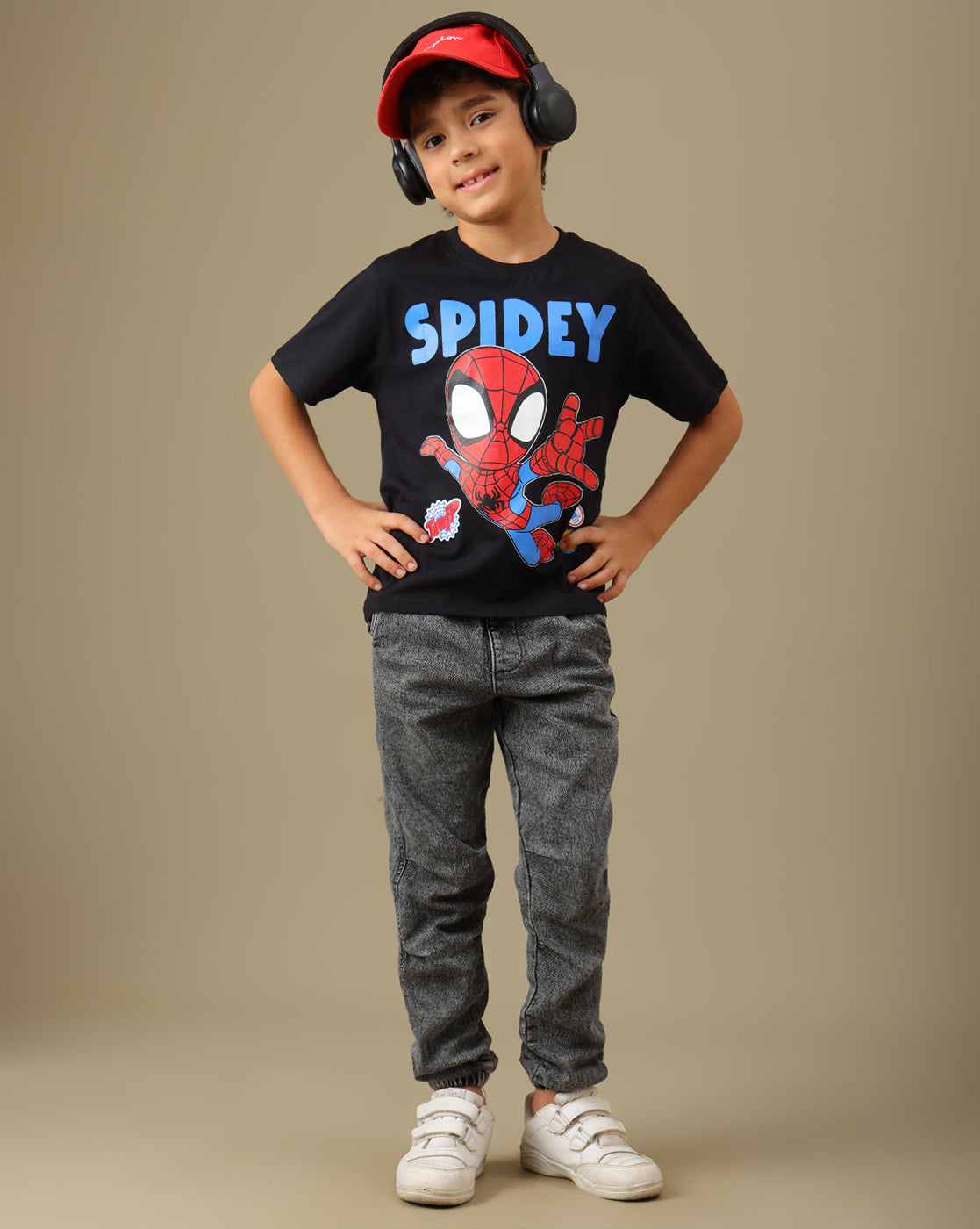 Spiderman Printed Regular Fit Tshirt For Boys