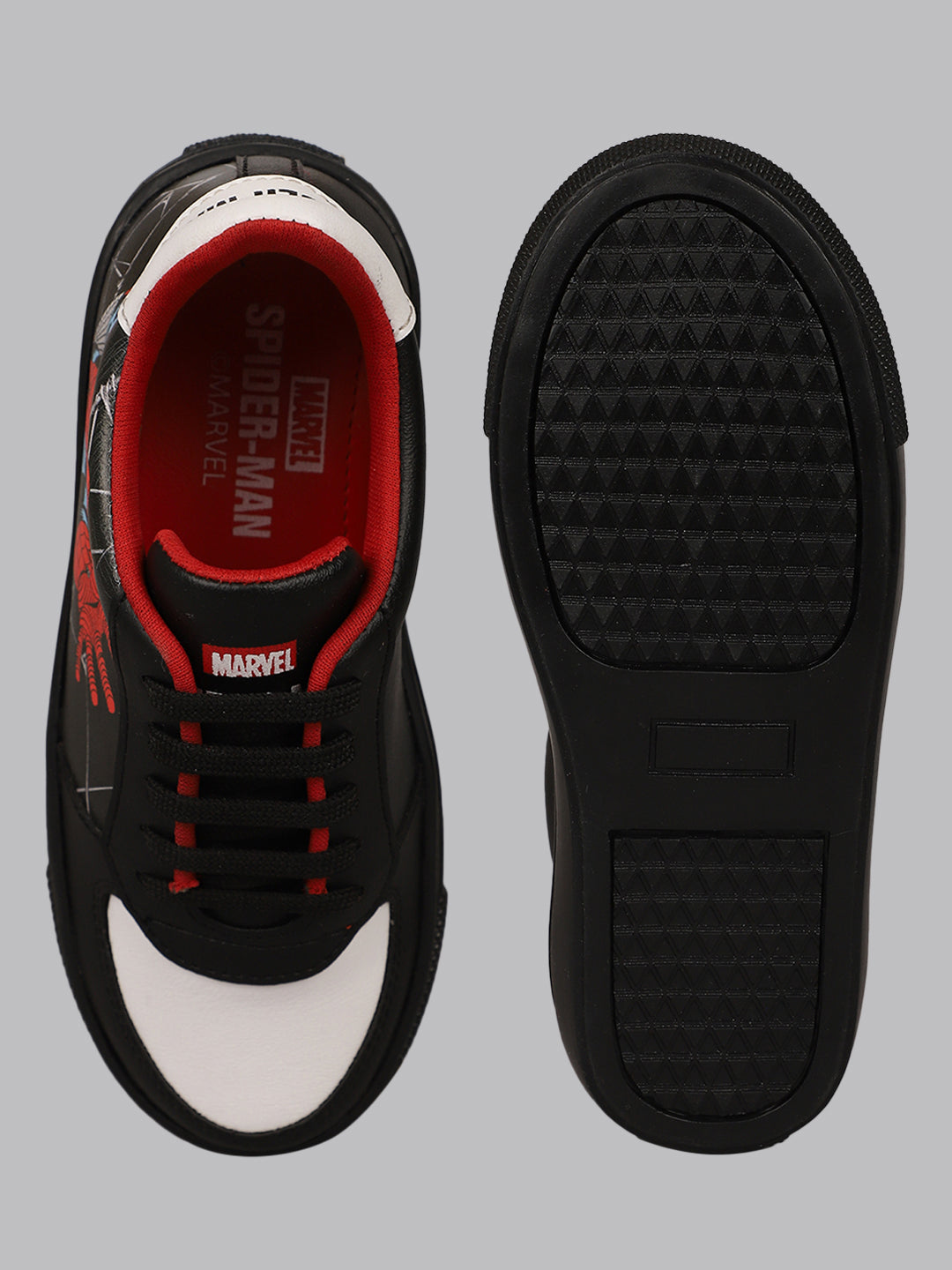 Kids Boys Printed Black Shoes