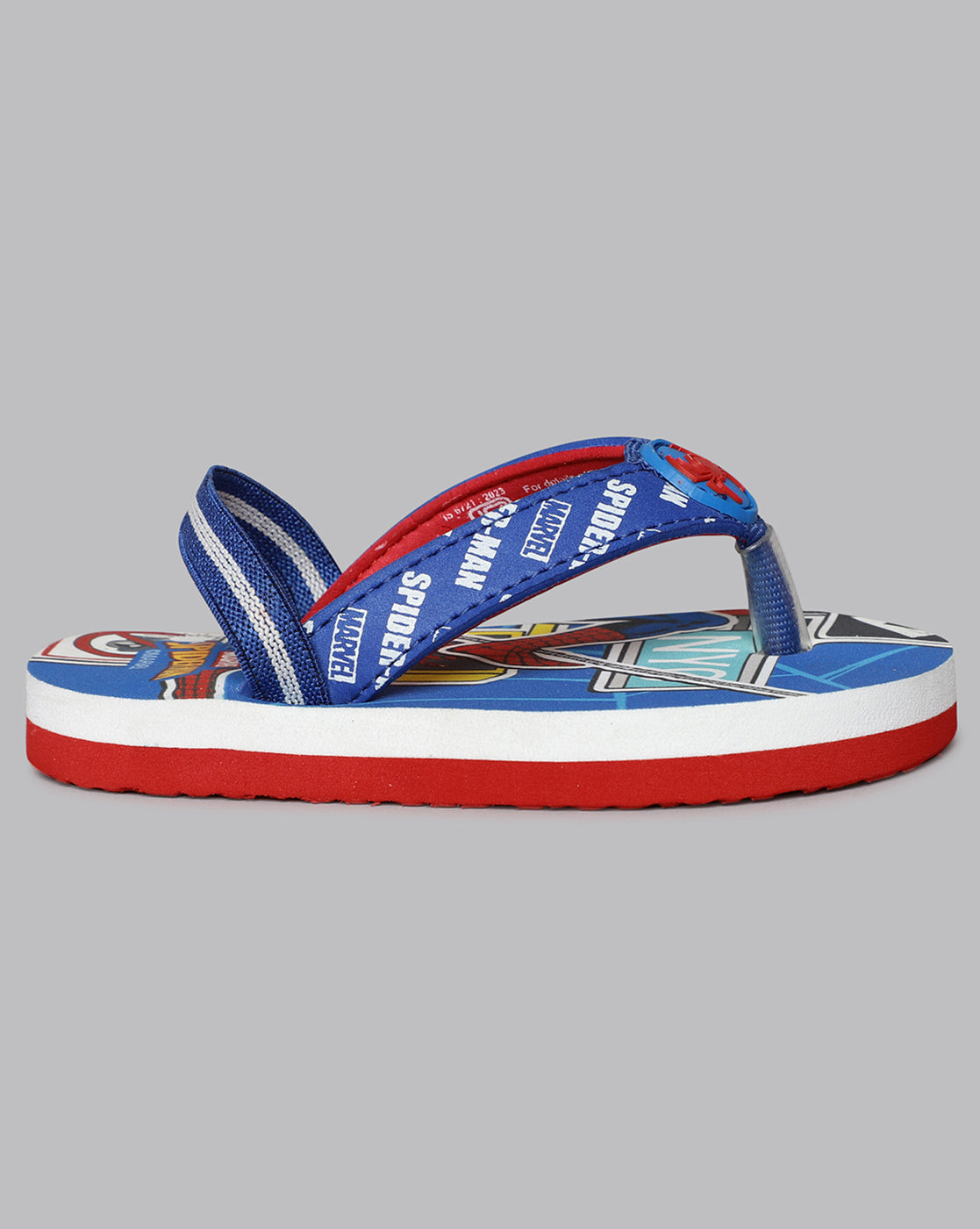 Spiderman Printed Blue Flip-Flops For Kids Boys