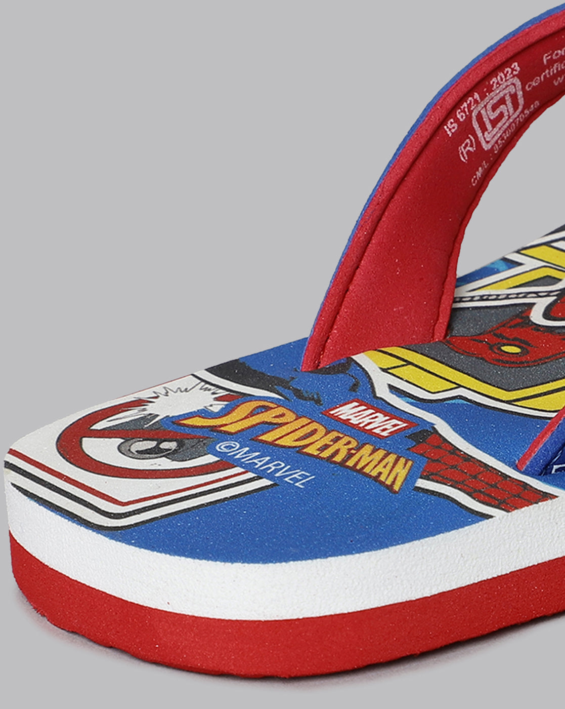 Spiderman Printed Blue Flip-Flops For Kids Boys