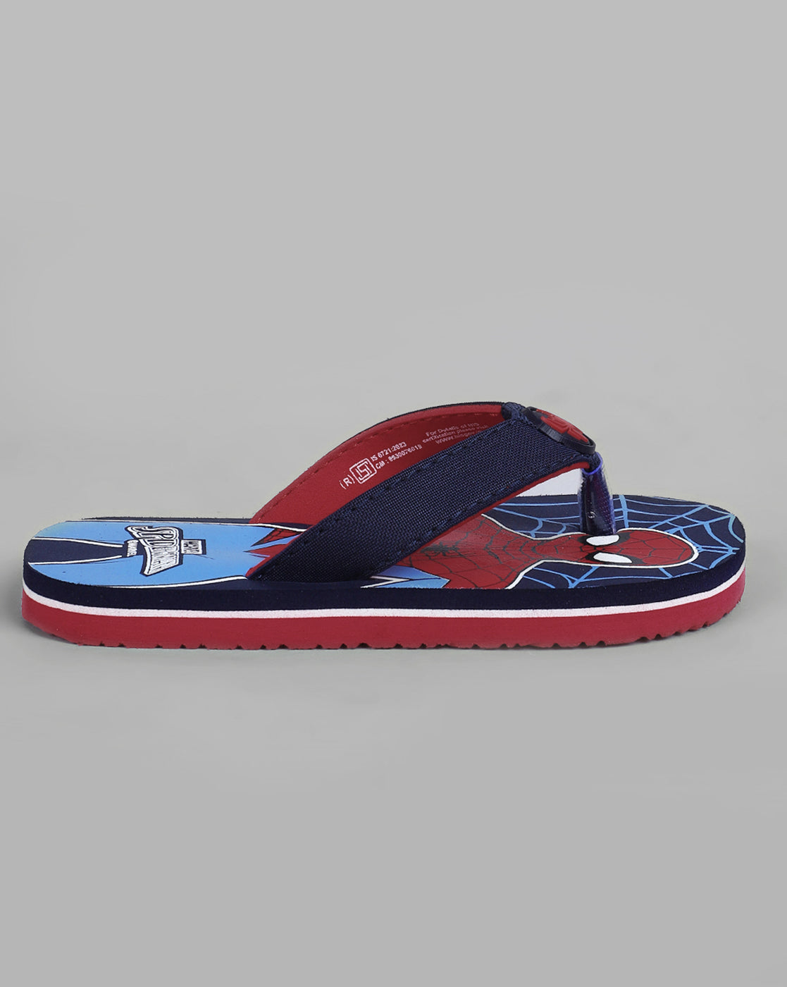 Spiderman Printed Navy Flip-Flops For Kids Boys