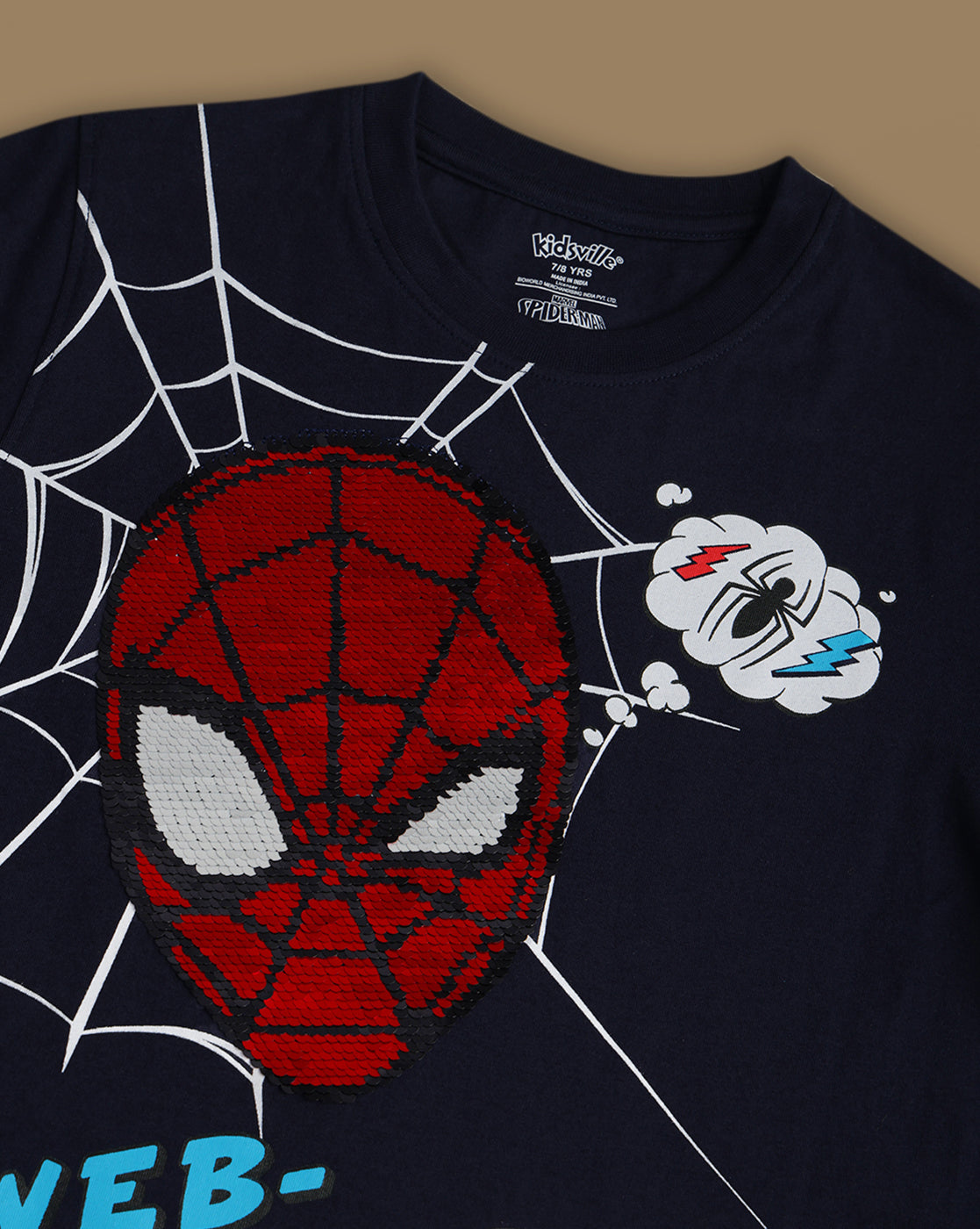 Spiderman Reversible Sequin Tshirt Boys