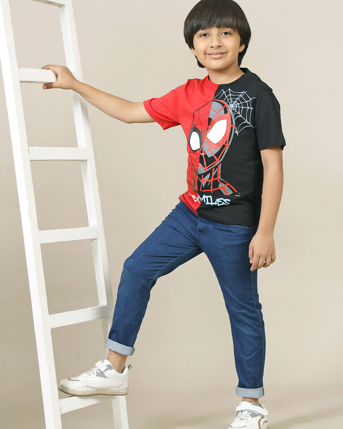 Spiderman Printed Regular Fit Tshirt For Boys