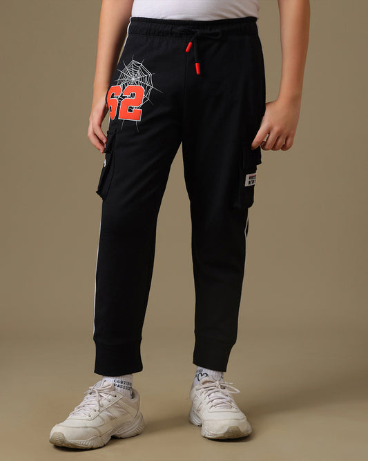 Spider-Man Printed Regular Fit Joggers For Boys