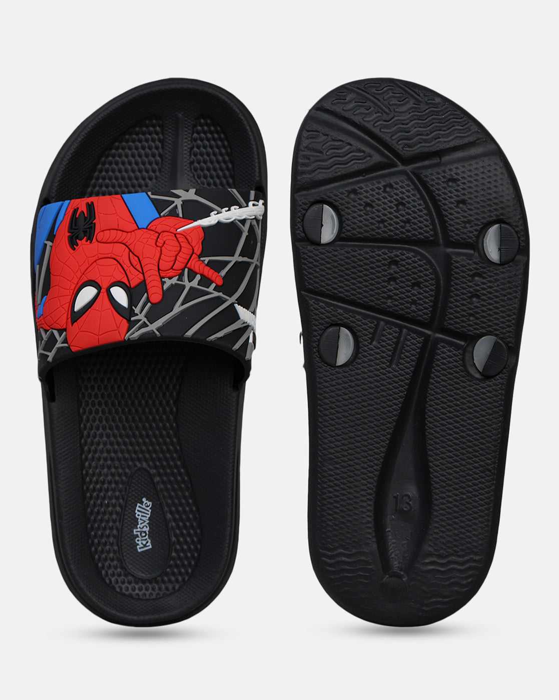 Spiderman Printed Sliders for Boys