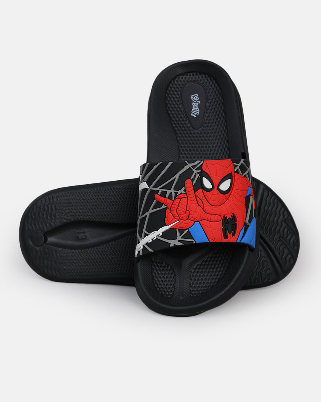 Spiderman Printed Sliders for Boys