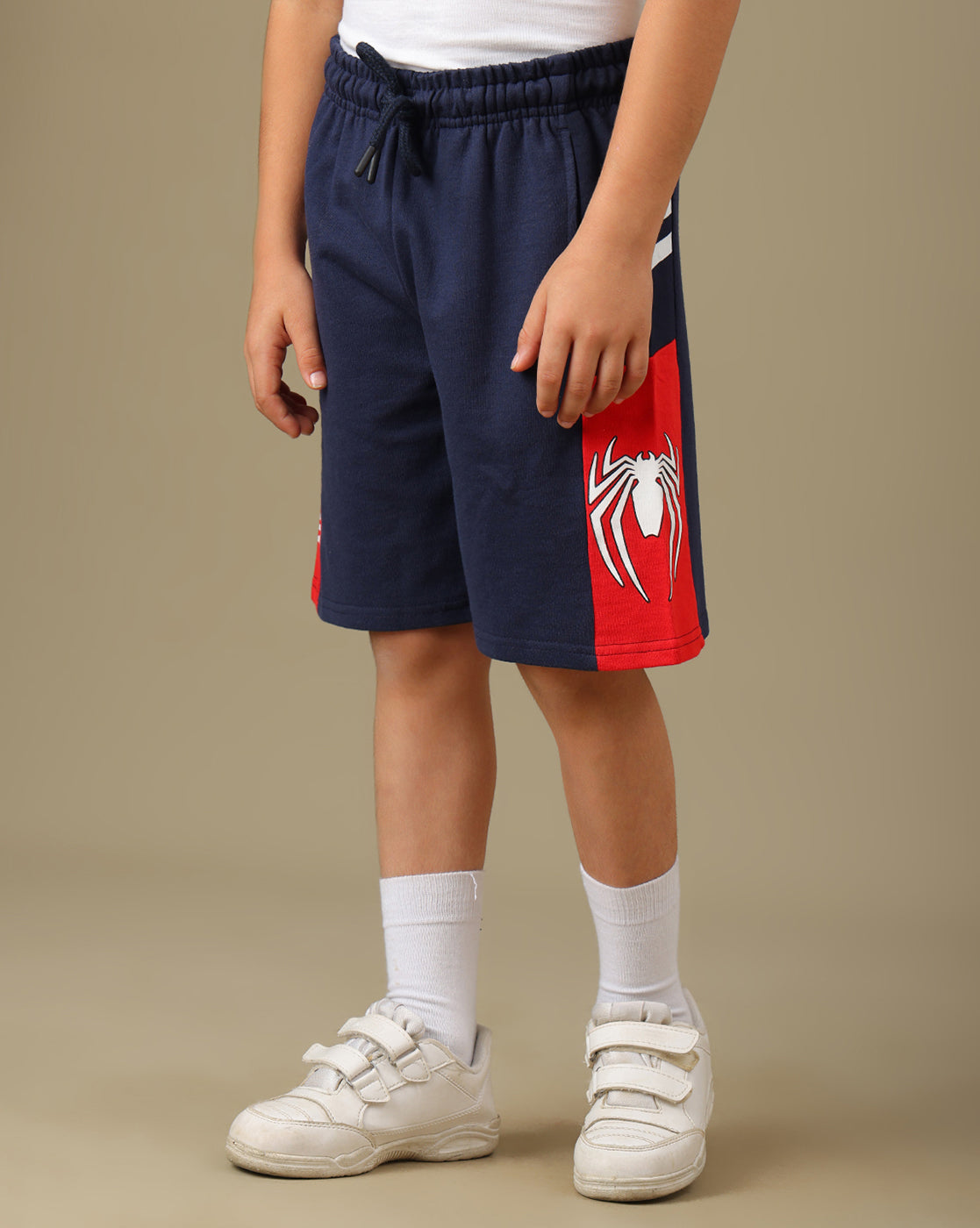 Spiderman Printed Regular Fit Shorts For Boys