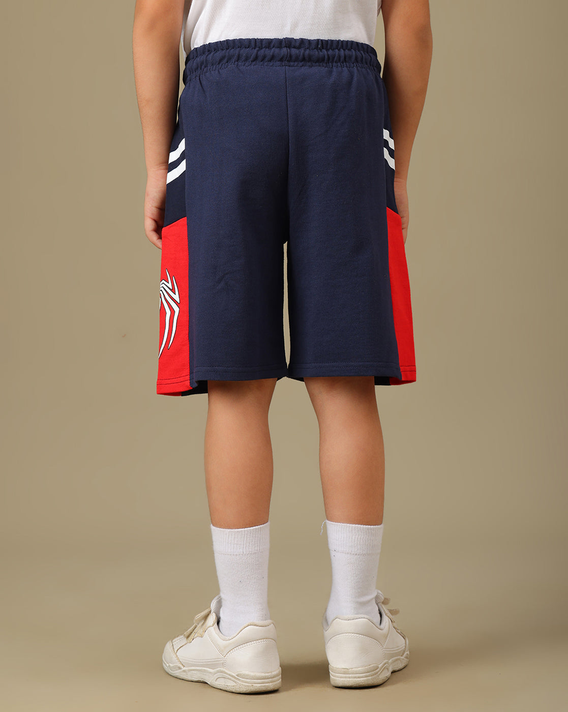 Spiderman Printed Regular Fit Shorts For Boys