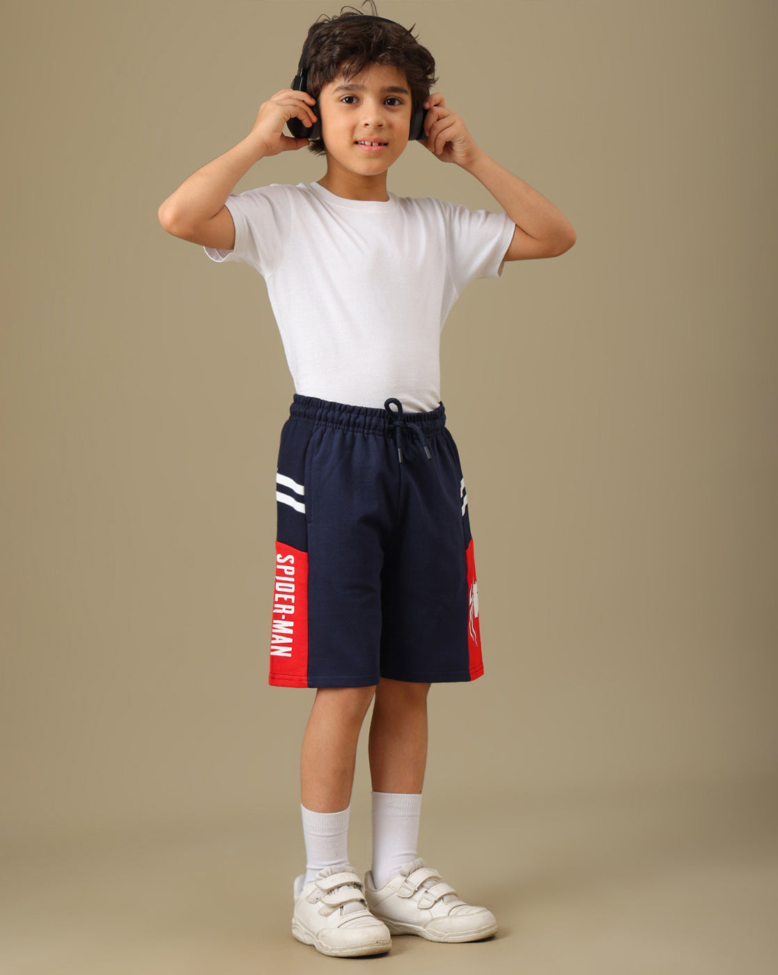 Spiderman Printed Regular Fit Shorts For Boys