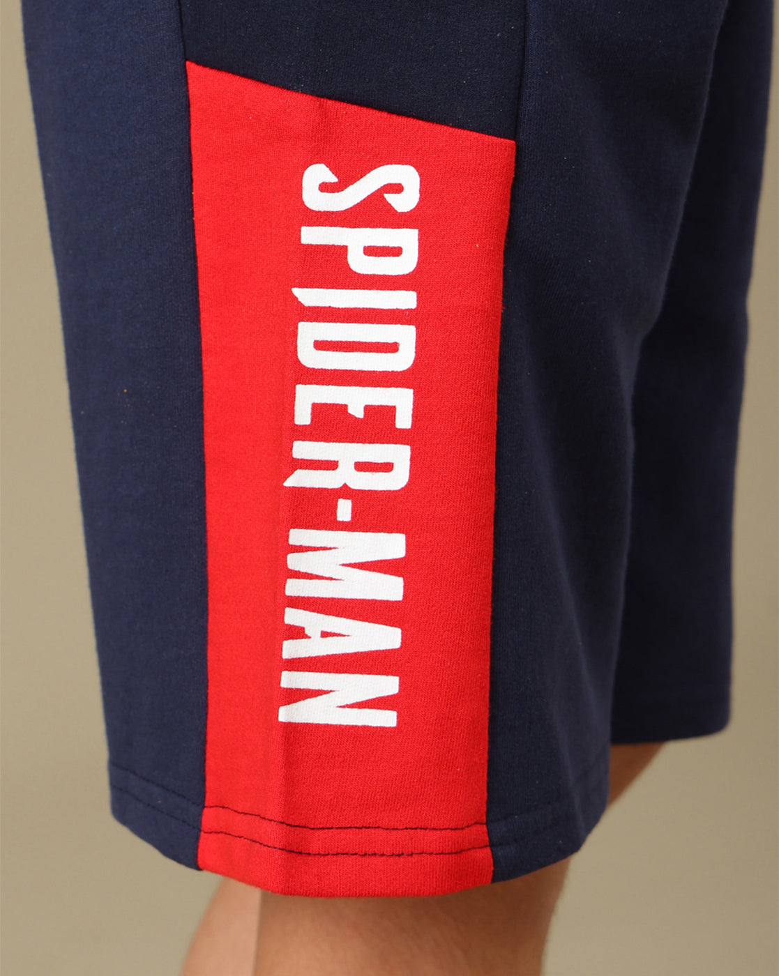 Spiderman Printed Regular Fit Shorts For Boys