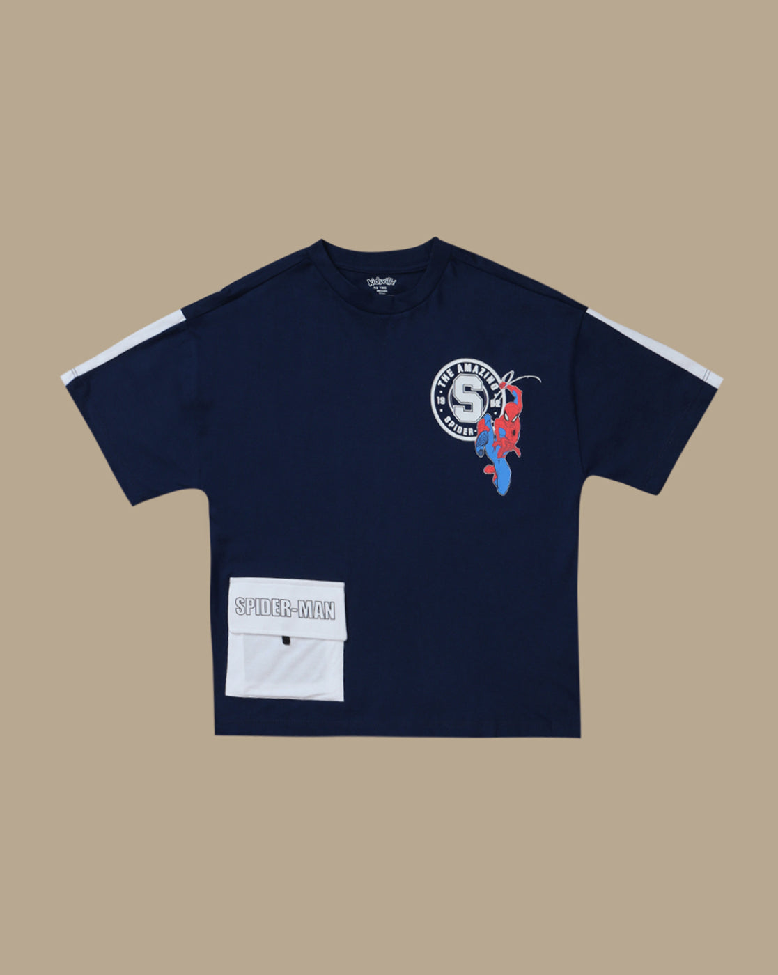 Spiderman Printed Tshirt with pocket For Boys