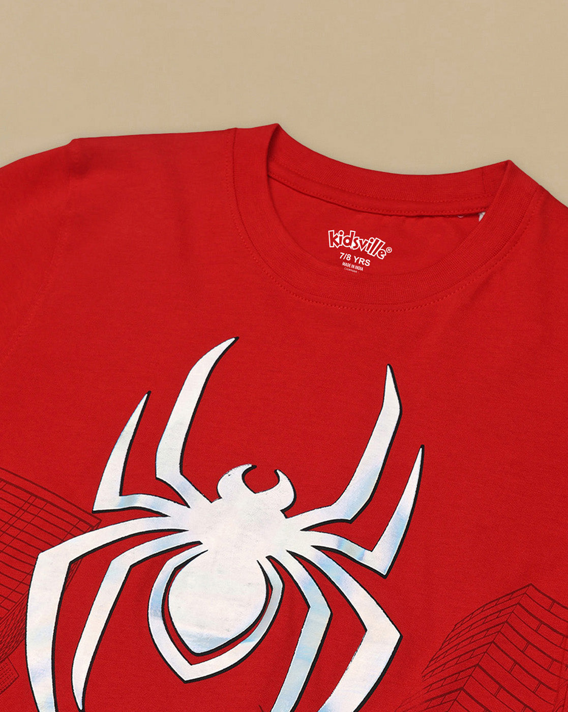Spiderman Printed Regular Fit Tshirt For Boys