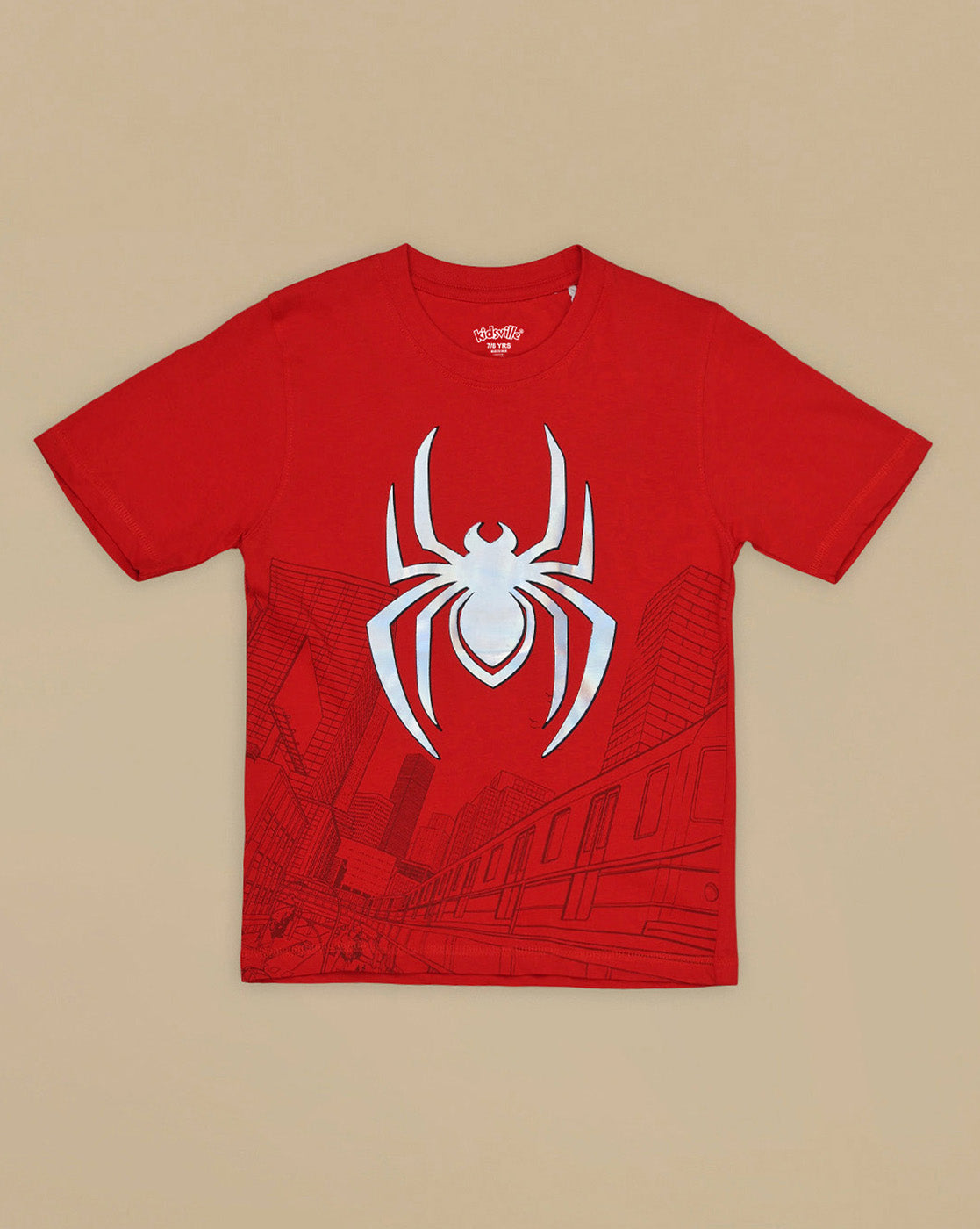 Spiderman Printed Regular Fit Tshirt For Boys