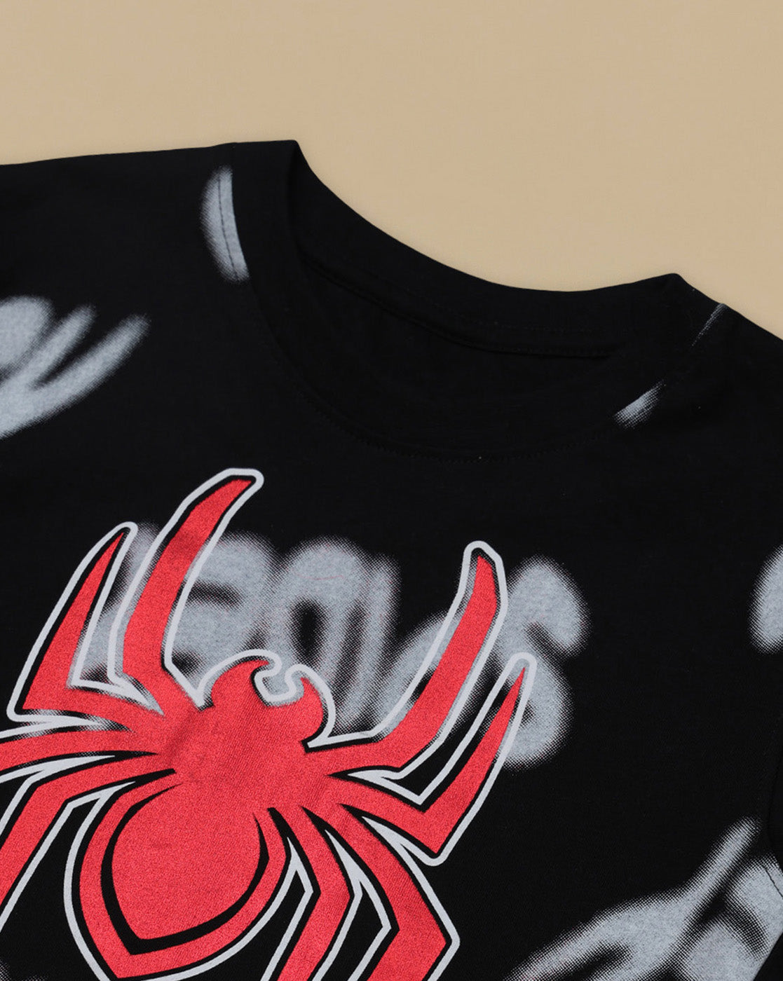 Spiderman Printed Regular Fit Tshirt For Boys