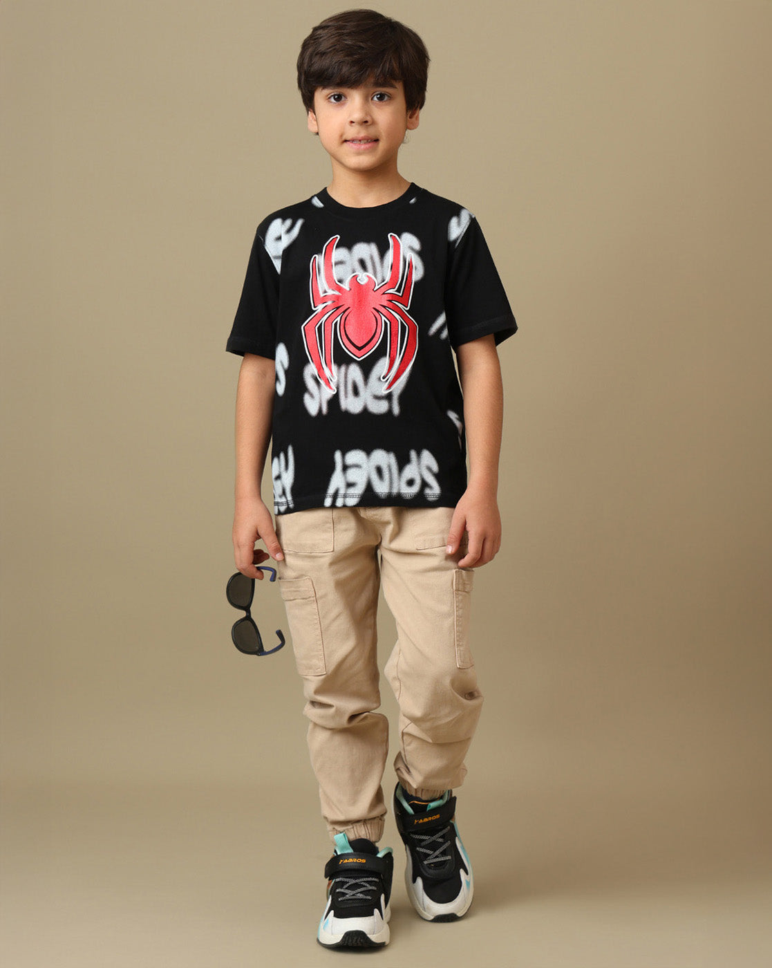 Spiderman Printed Regular Fit Tshirt For Boys