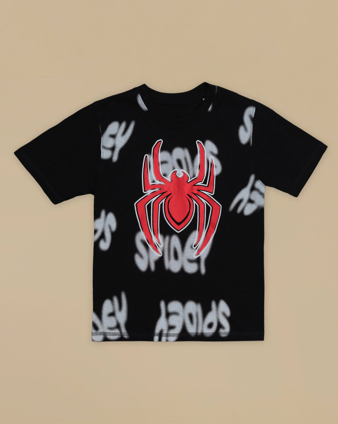 Spiderman Printed Regular Fit Tshirt For Boys