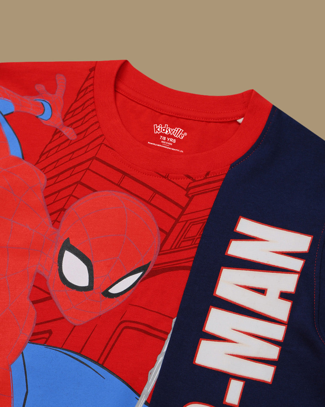Spiderman Graphic Printed Regular Fit Tshirt For Boys