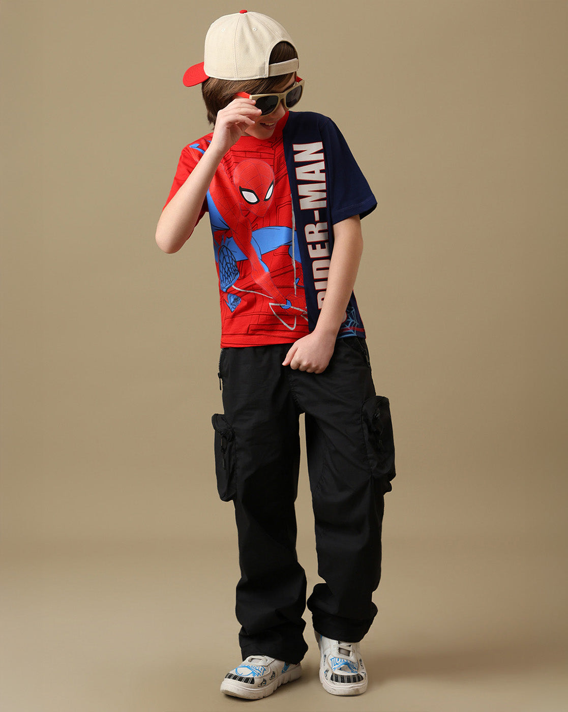 Spiderman Graphic Printed Regular Fit Tshirt For Boys