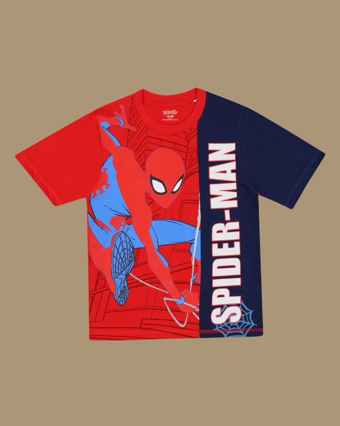 Spiderman Graphic Printed Regular Fit Tshirt For Boys