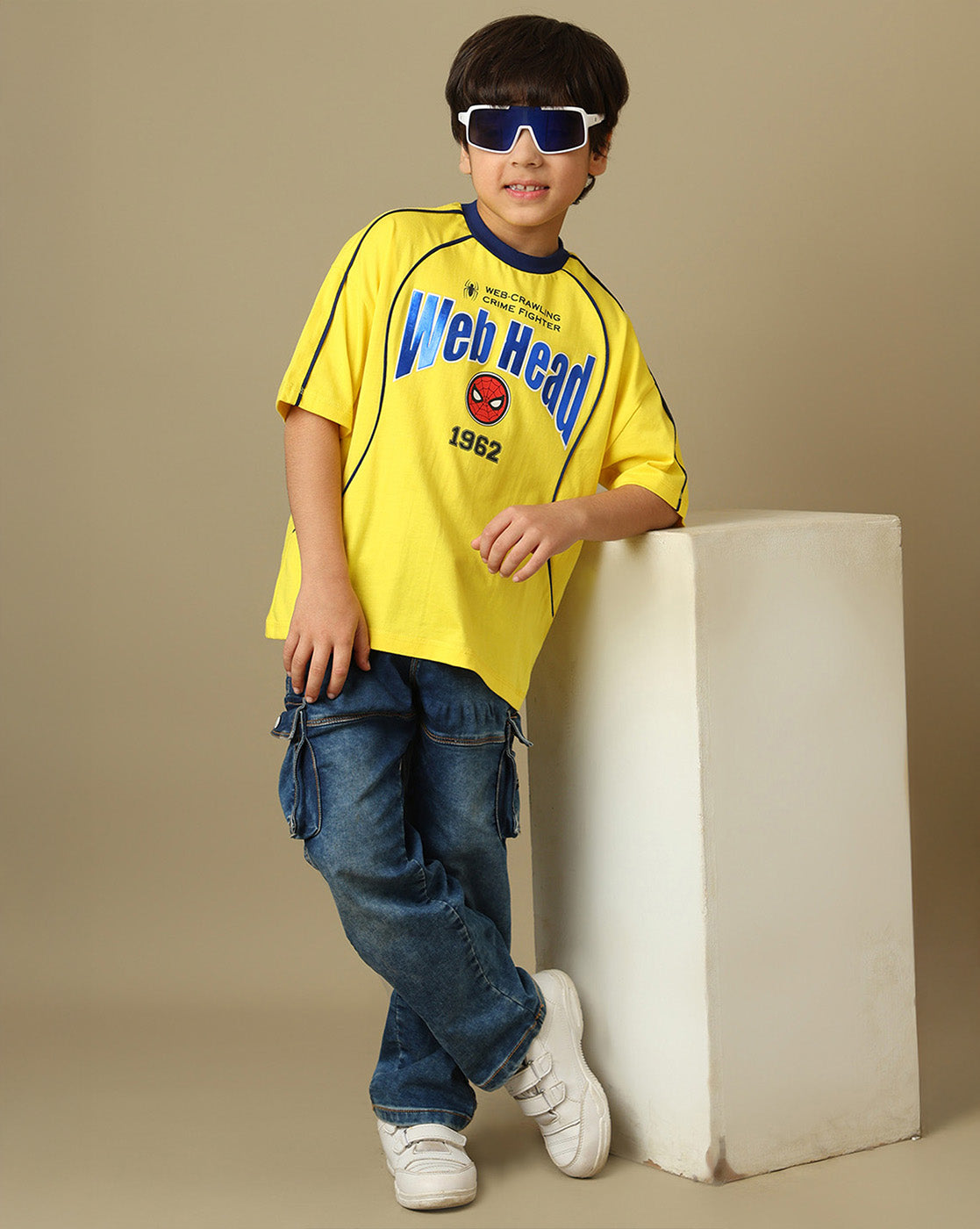 Spiderman Printed  Oversized Tshirt For Boys