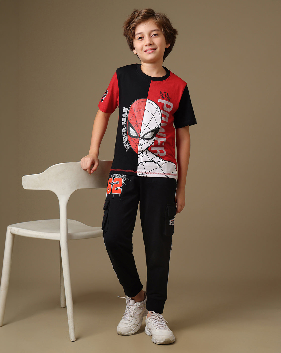 Spider-Man Printed Regular Fit Tshirt For Boys