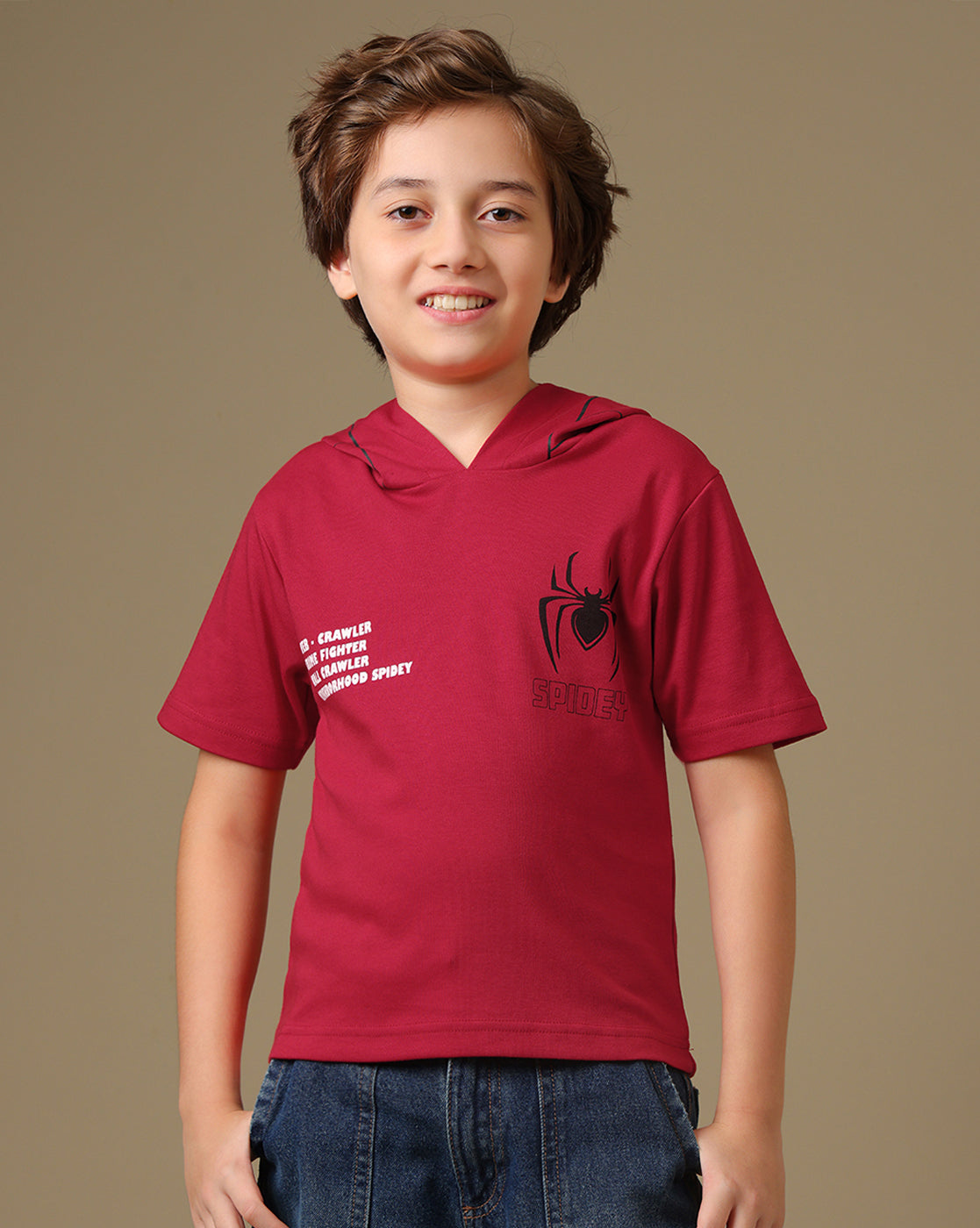 Spider-Man Printed Regular Fit Tshirt For Boys