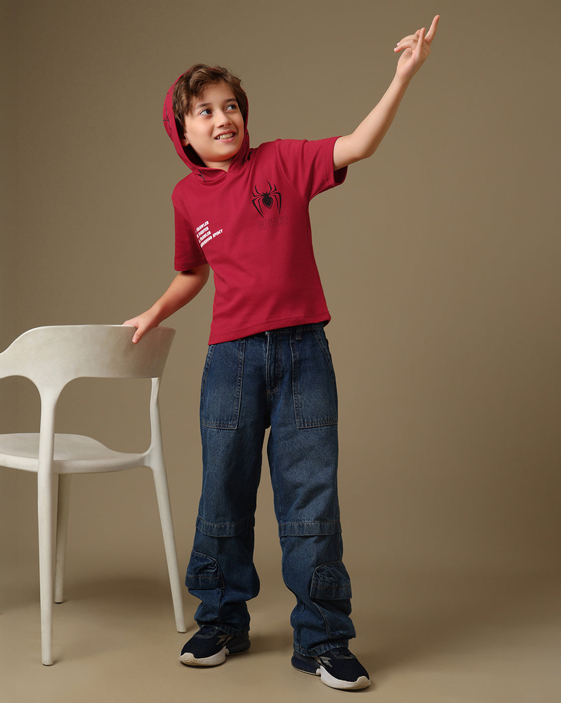 Spider-Man Printed Regular Fit Tshirt For Boys