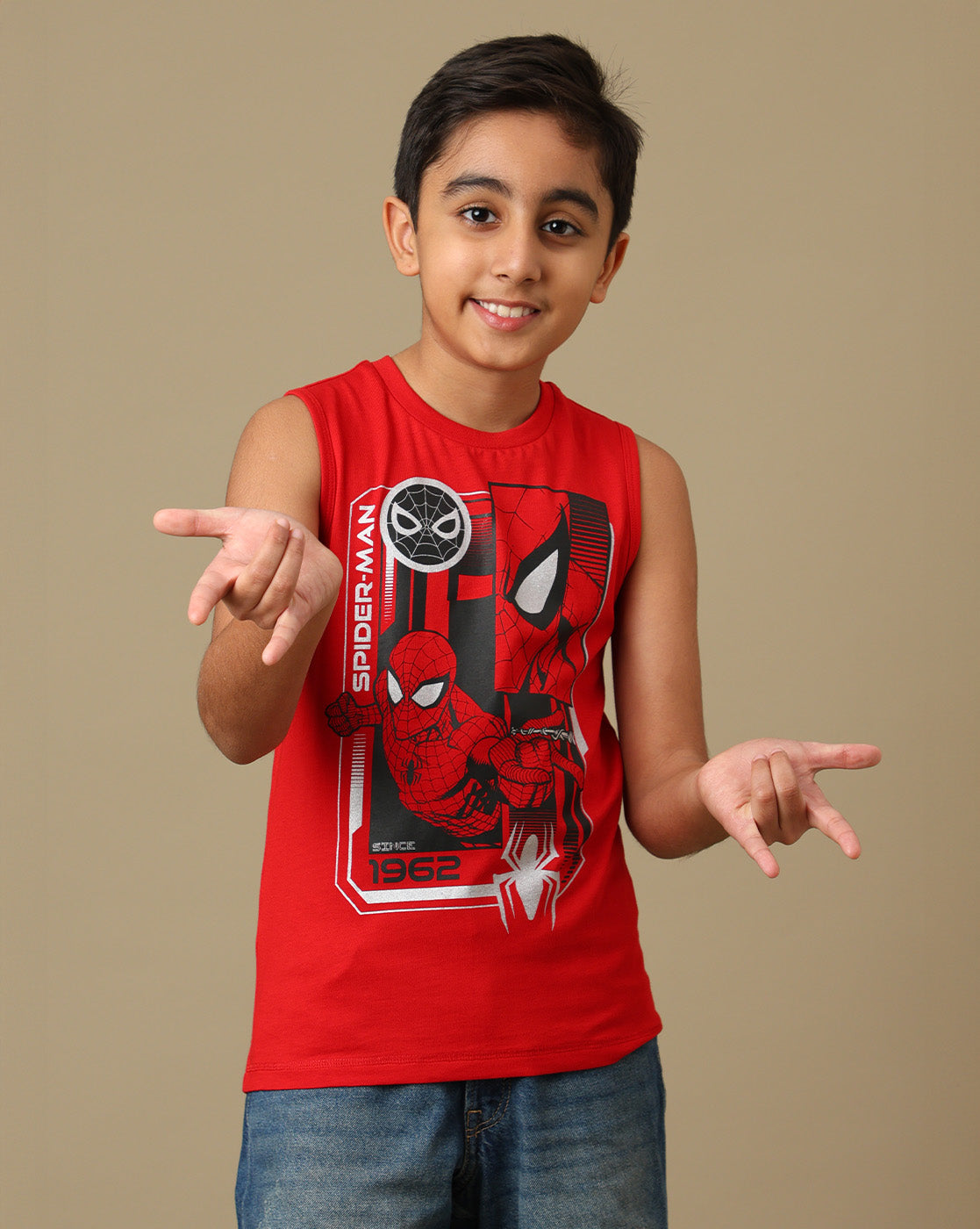 Spiderman Printed Vest For Boys