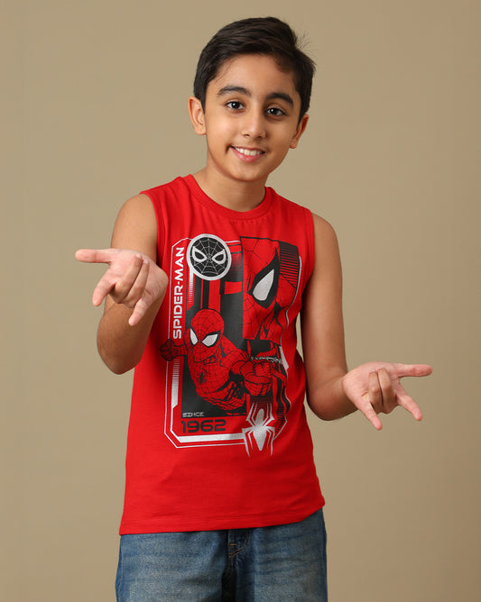 Spiderman Printed Vest For Boys