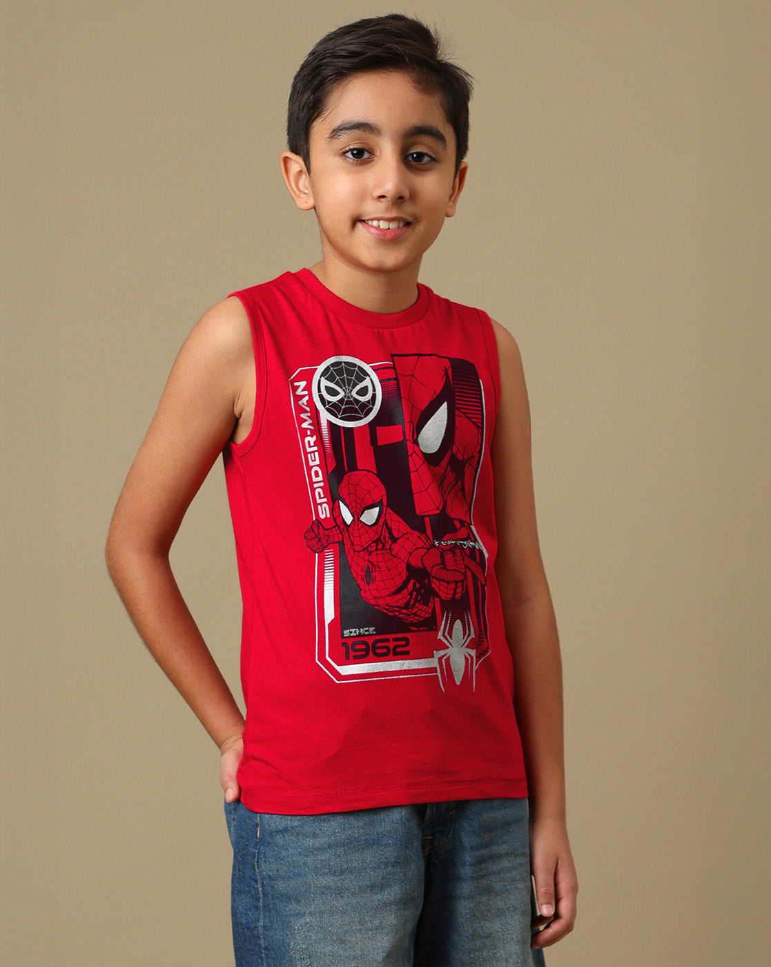 Spiderman Printed Vest For Boys