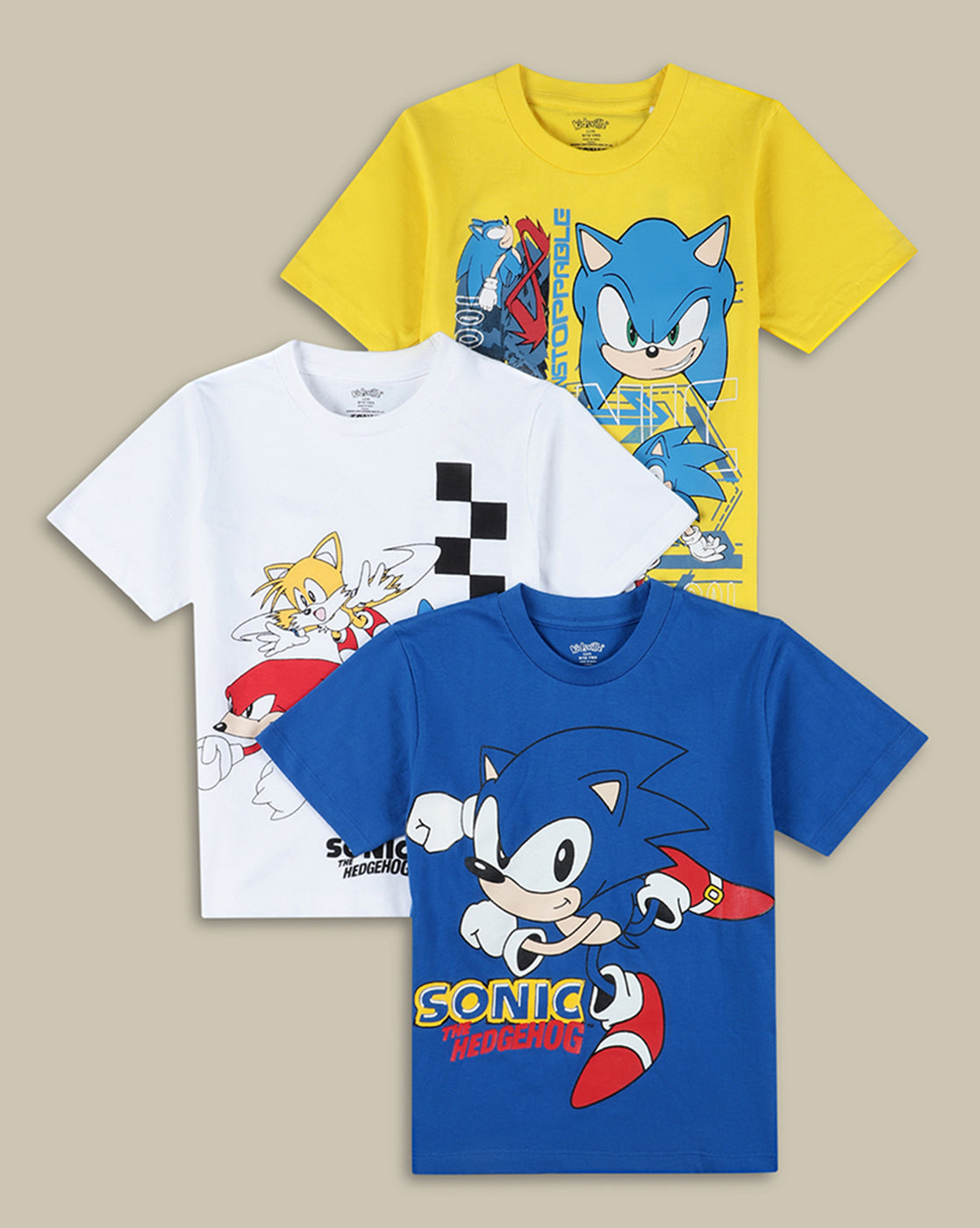 Sonic Classic Pack Of 3 T-Shirts For Boys