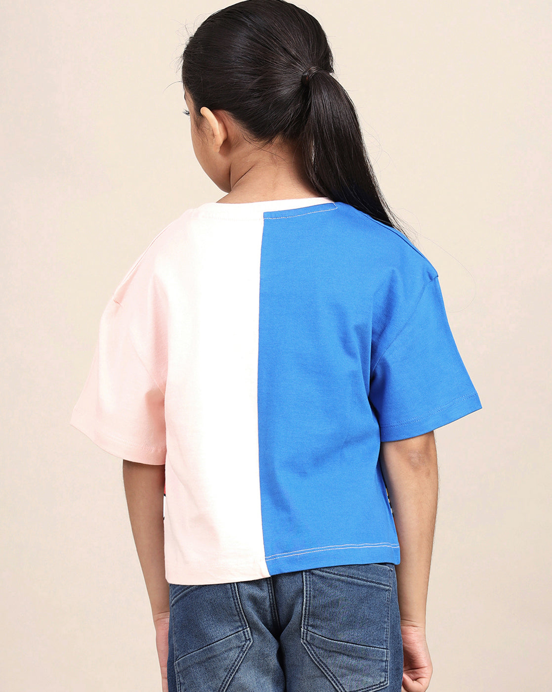 Sonic Classic Printed Boxy Fit Tshirt For Girls