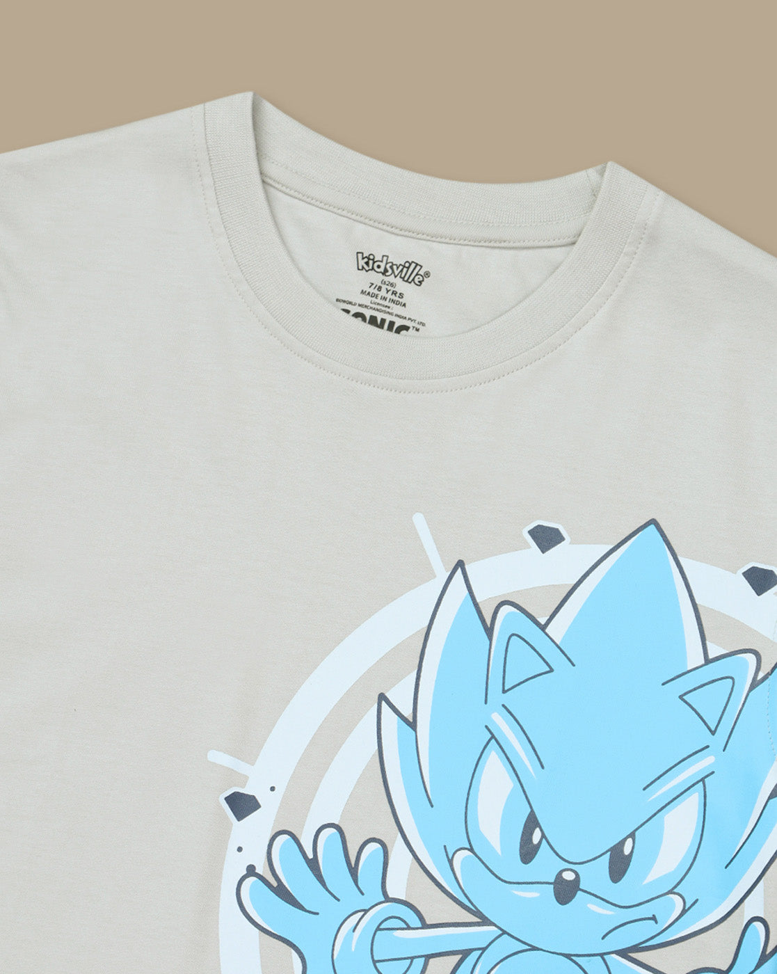 Sonic Classic Printed Regular Fit Tshirt For Boys