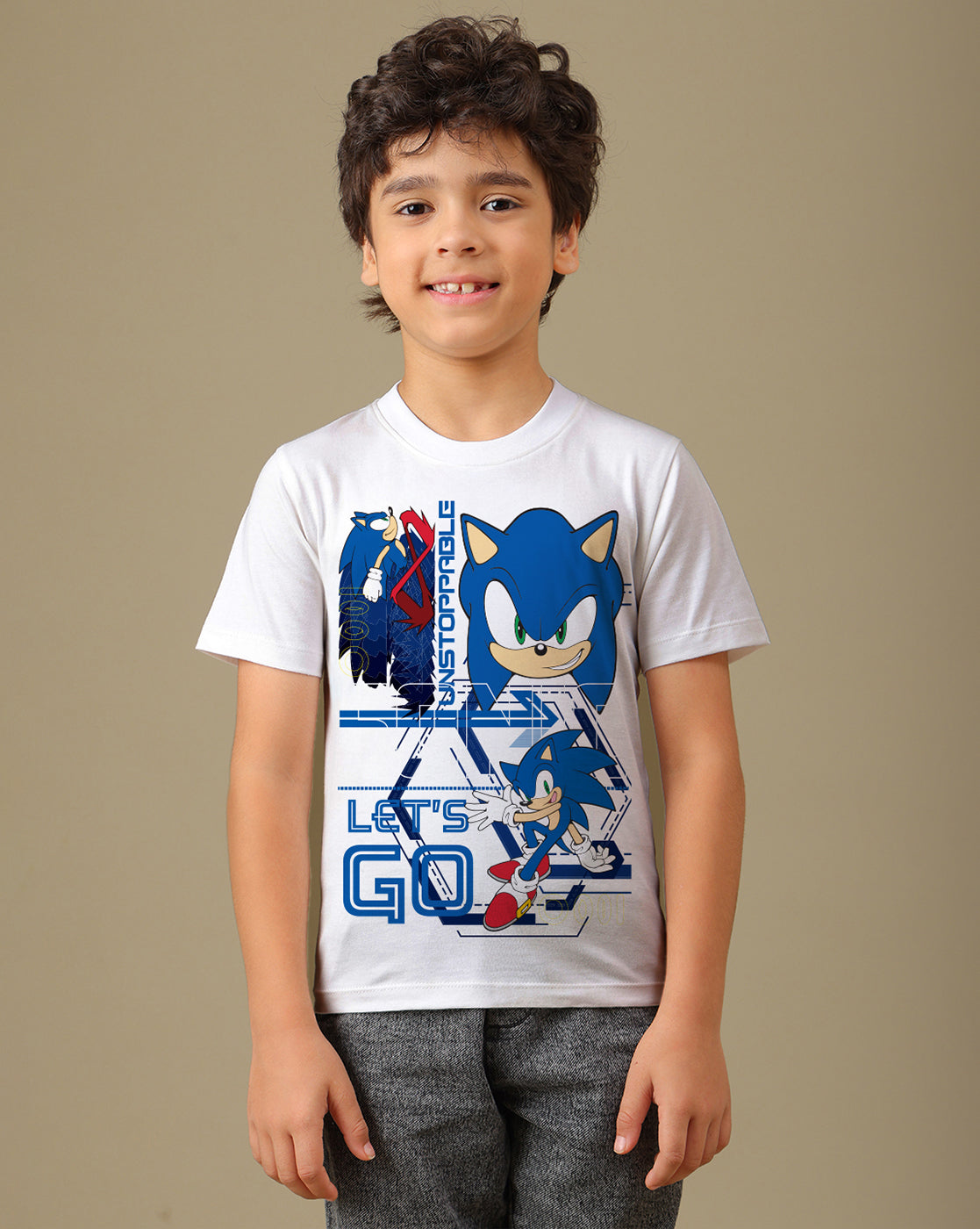 Sonic Printed Pack of 3 Tshirt For Boys