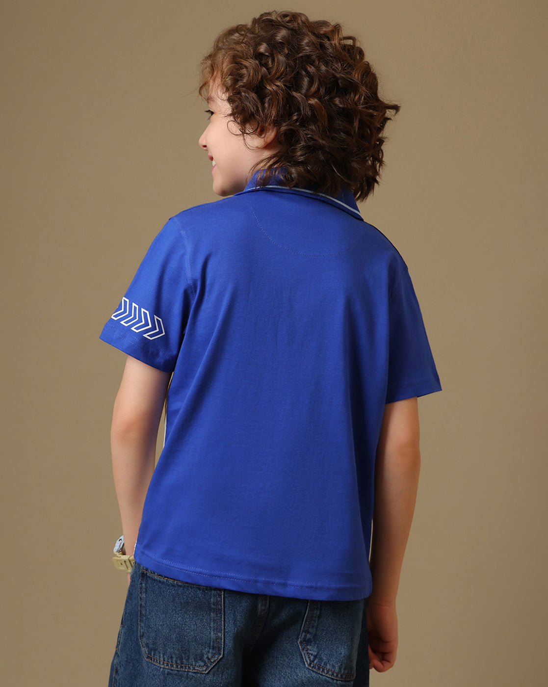 Sonic Classic Printed Regular Fit Polo-T-Shirt For Boys