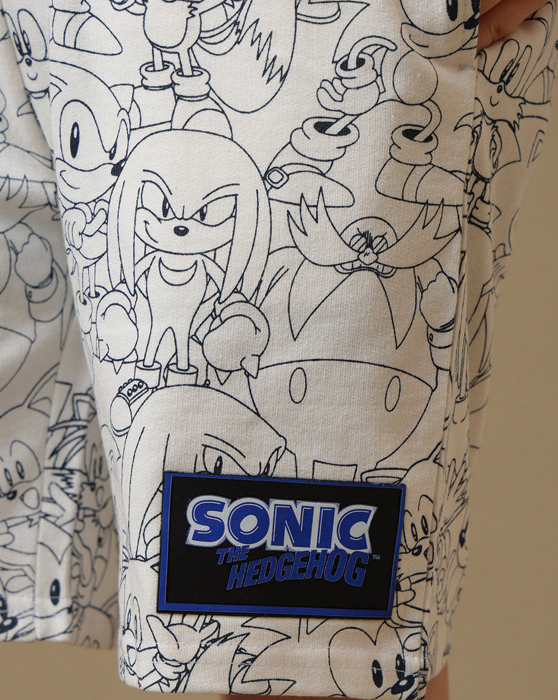 Sonic Classic Printed Regular Fit Shorts For Boys