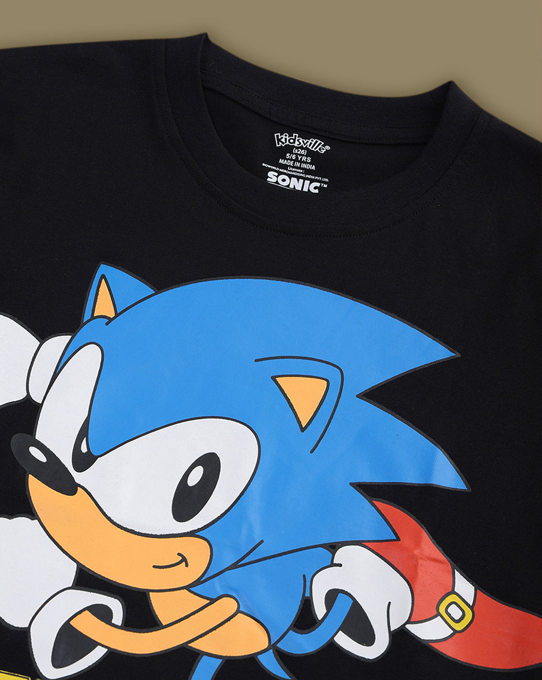 Sonic Printed Regular Fit Tshirt For Boys