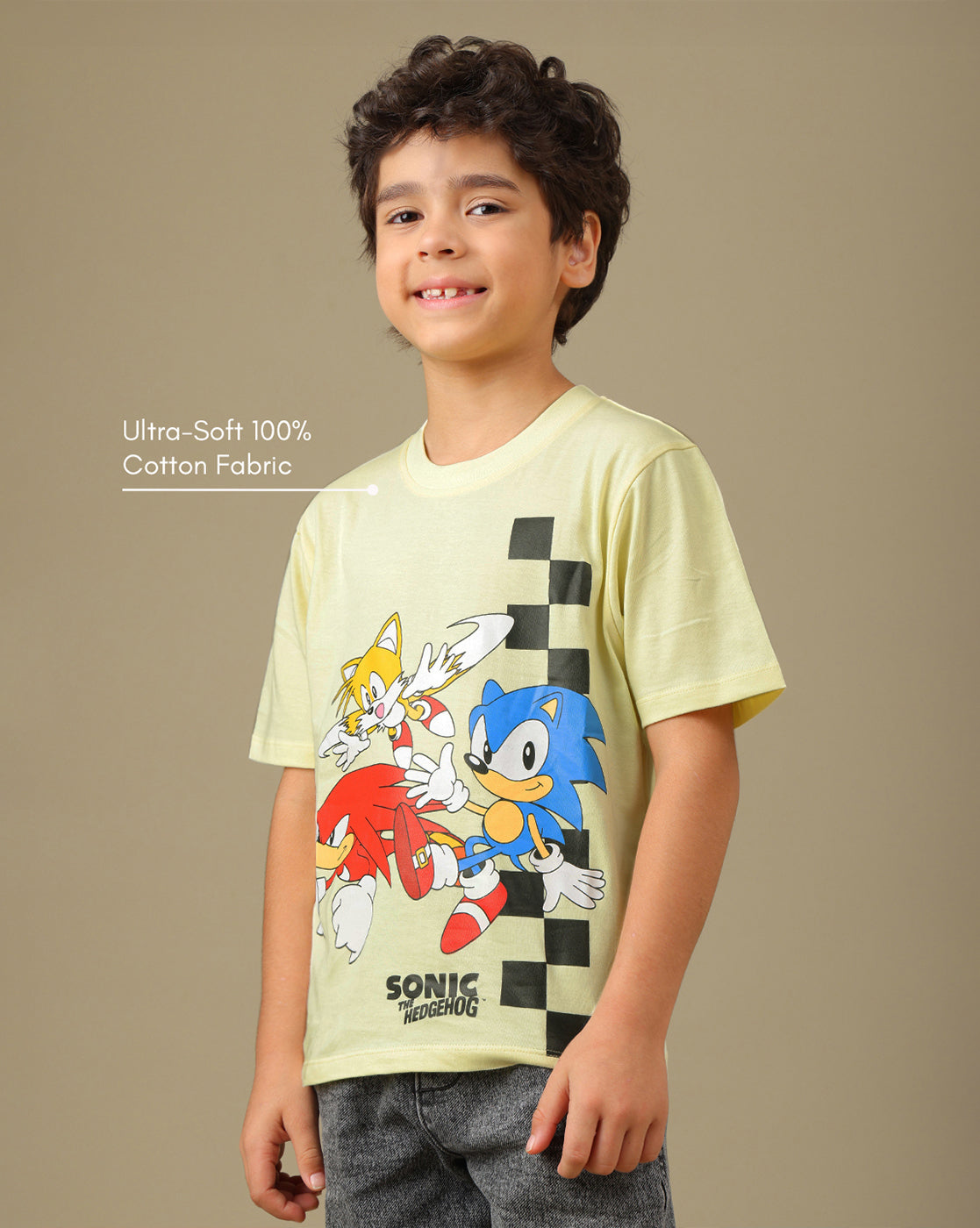 Sonic Printed Regular Fit Tshirt For Boys