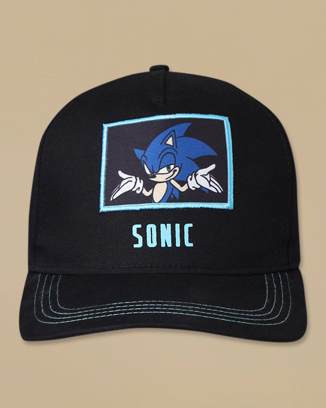 Sonic Printed Snapback Cap For  Boys