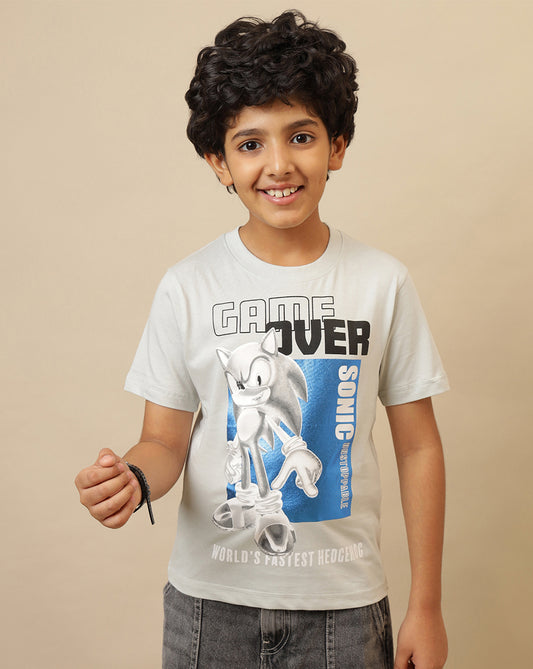 Sonic Printed Regular Fit Tshirt For Boys
