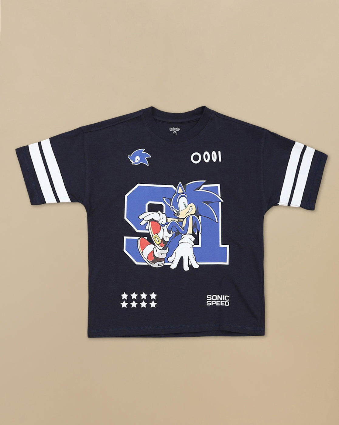 Sonic Modern Printed Oversized Tshirt For Boys