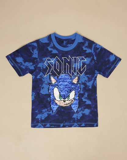 Sonic Modern  Regular Fit Reversible Sequin Tshirt  Boys