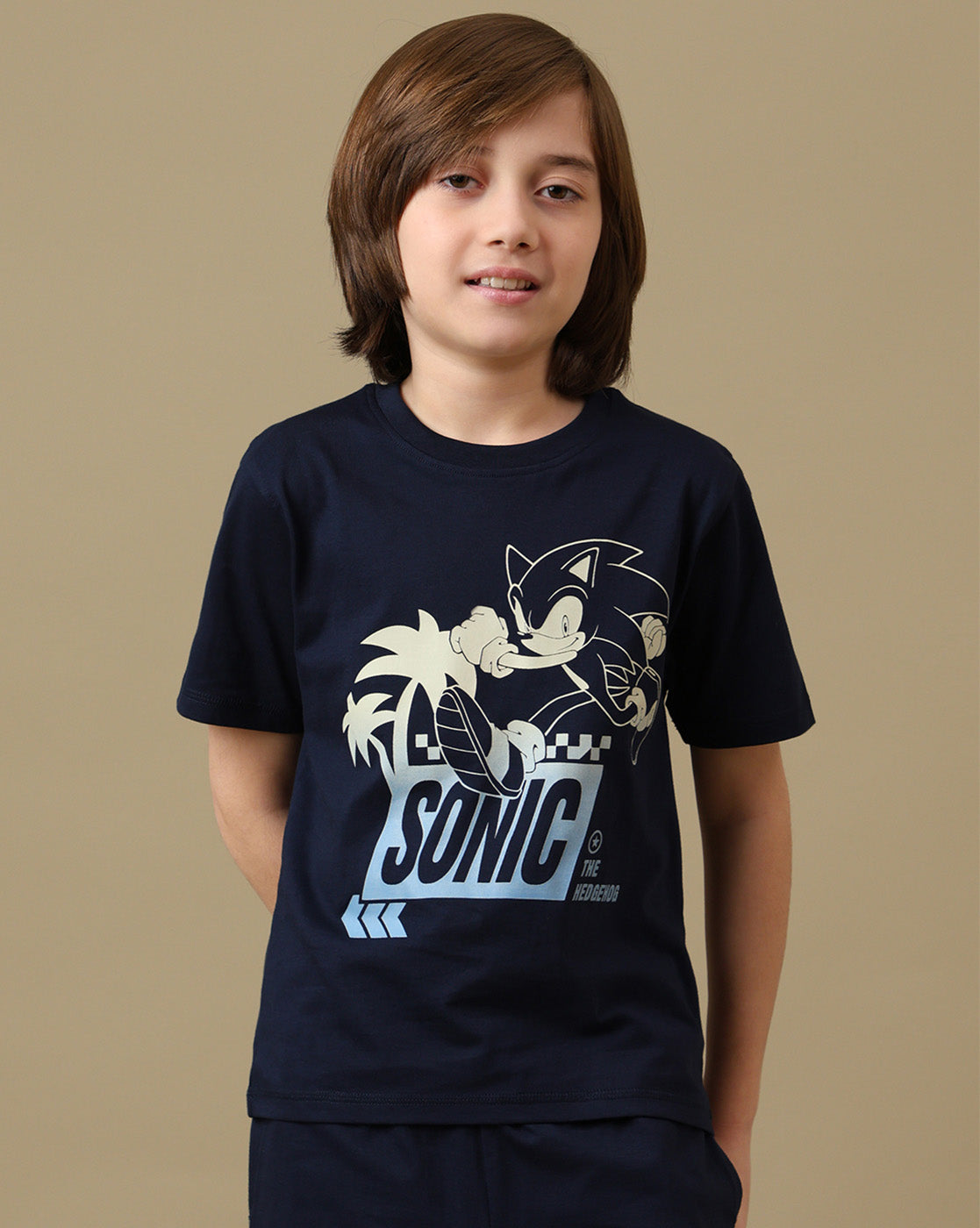 Sonic Graphic Printed Regular Fit Tshirt For Boys