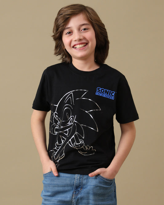 Sonic Graphic Printed Regular Fit Tshirt For Boys