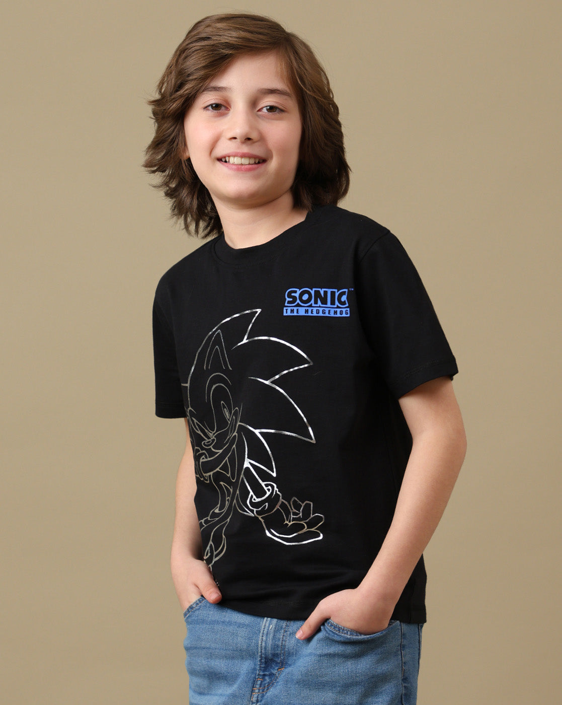 Sonic Graphic Printed Regular Fit Tshirt For Boys