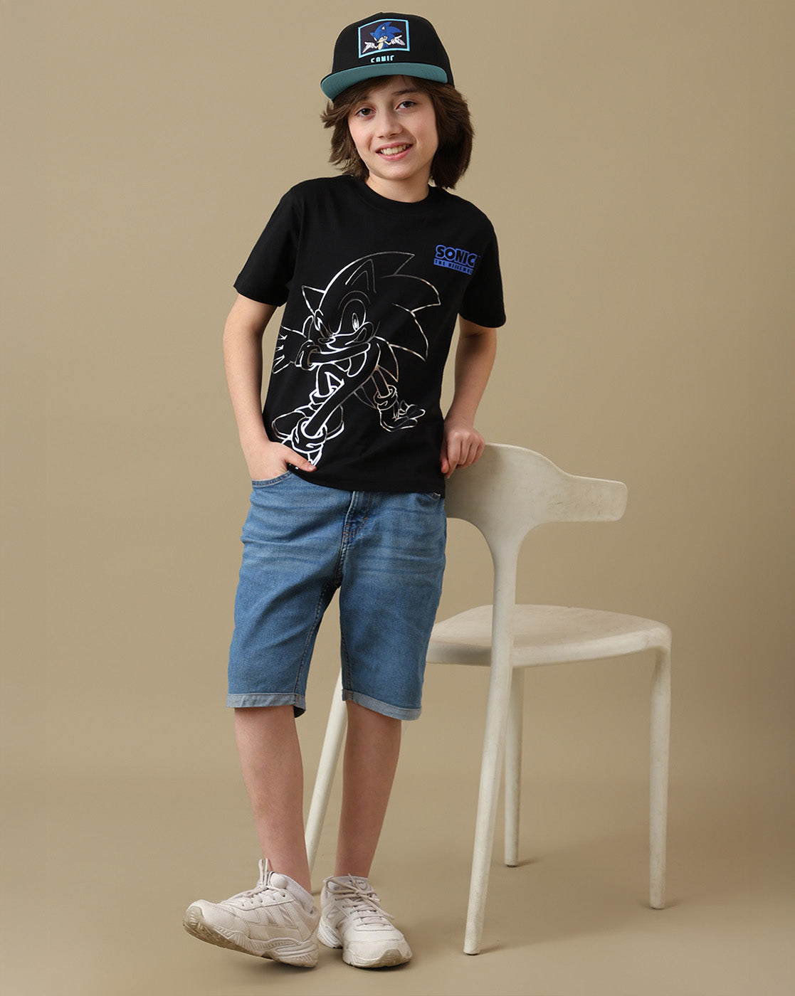 Sonic Graphic Printed Regular Fit Tshirt For Boys
